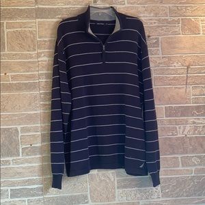 💕2/$15💕Men’s nautical navy strip zip up